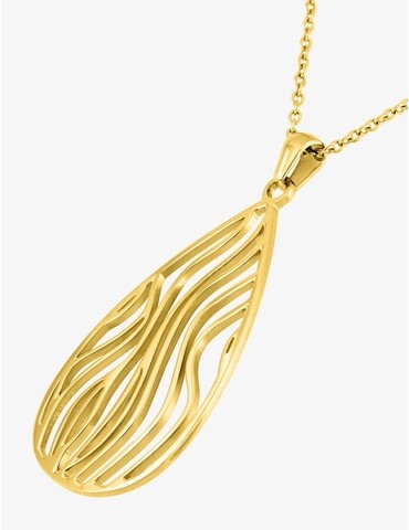 Collier acier doré avec...