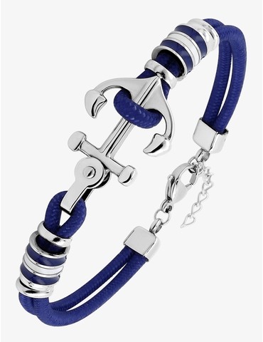 Bracelet ancre nylon et acier