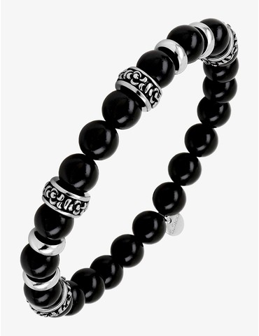 Bracelet en acier et perles...