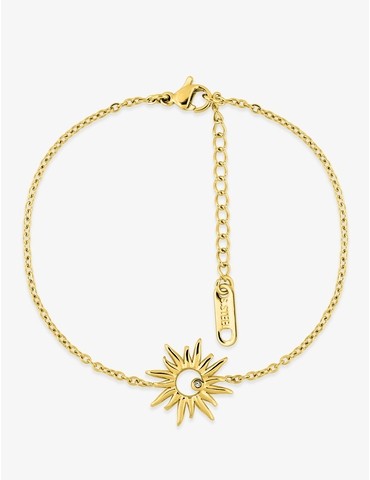 Bracelet acier jaune motif...