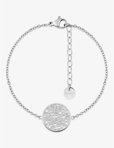 Bracelet acier gris motif...
