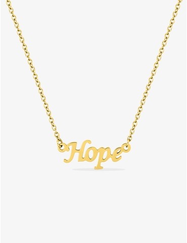Collier acier doré "Hope"