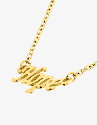 Collier acier doré "Hope"
