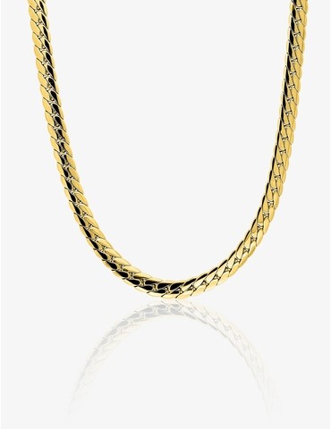 Collier chaine acier doré...