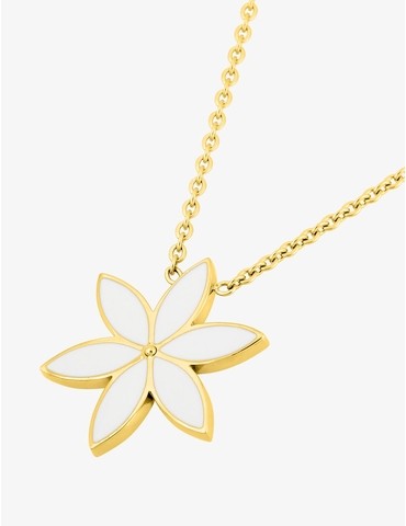 Collier fleur en acier...