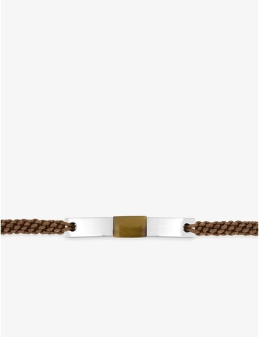 Bracelet cordon en acier et...