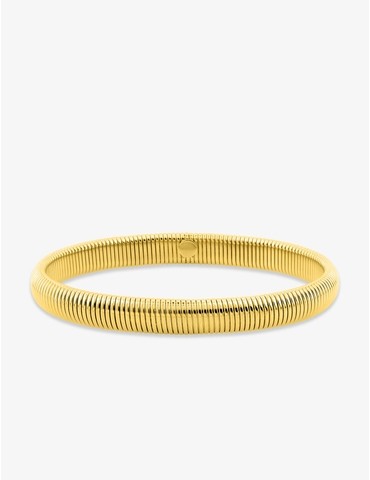 Bracelet rigide en acier doré