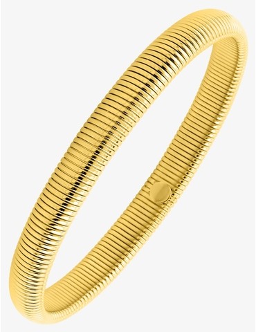 Bracelet rigide en acier doré