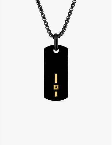 Collier en acier et imprimé...