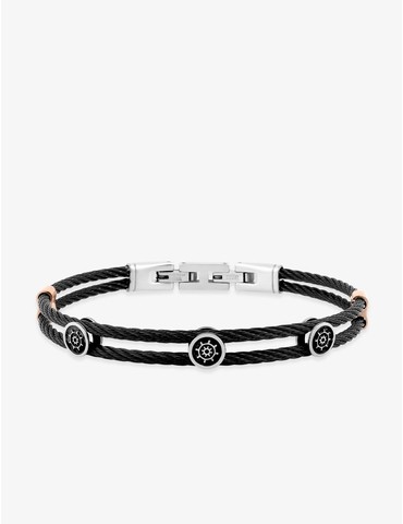 Bracelet rigide en acier et...