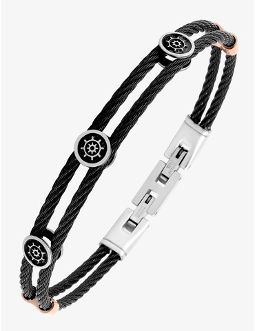 Bracelet rigide en acier et...