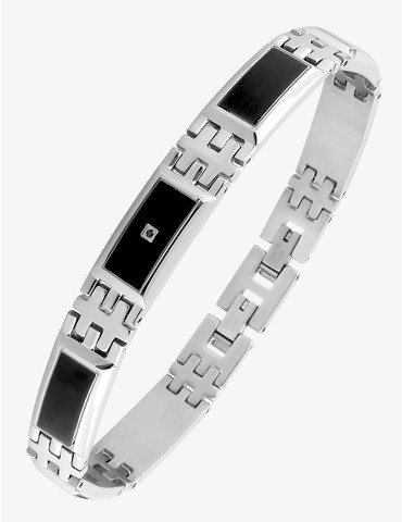 Bracelet en acier gris,...