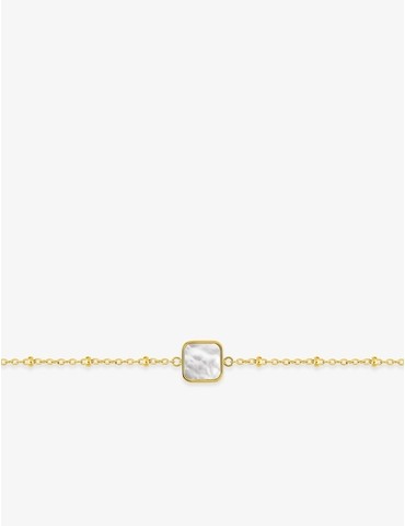 Bracelet en acier doré et...