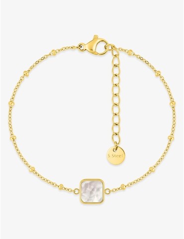 Bracelet en acier doré et...