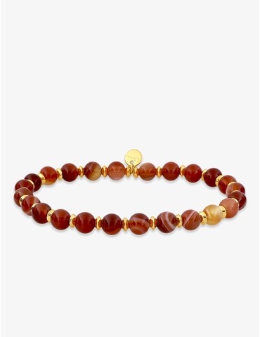 Bracelet nylon, agate rouge...