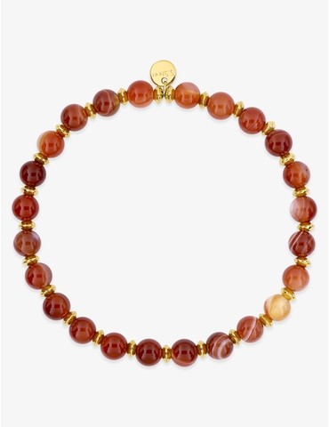 Bracelet nylon, agate rouge...