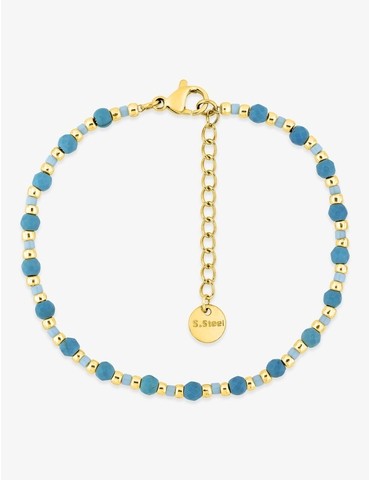 Bracelet en acier doré avec...