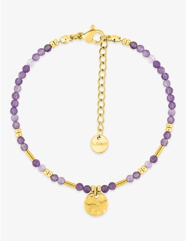 Bracelet acier doré,...