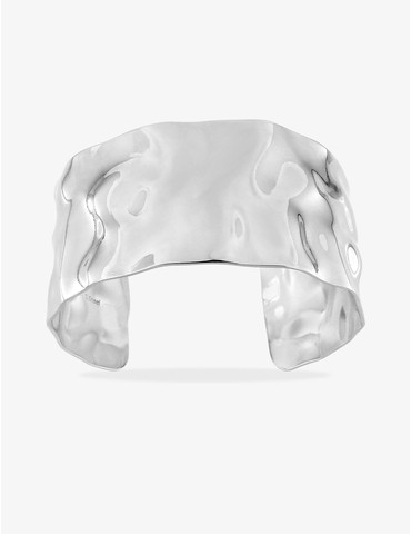 Bracelet rigide acier gris