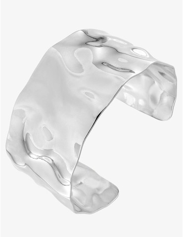 Bracelet rigide acier gris