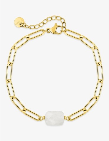 Bracelet en acier doré et...