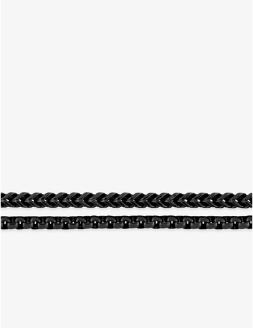 Bracelet acier et imprimé noir