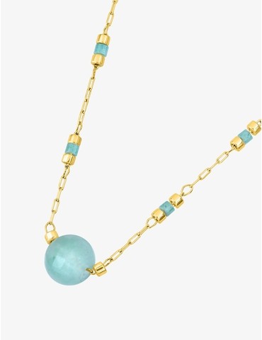 Collier acier doré avec...