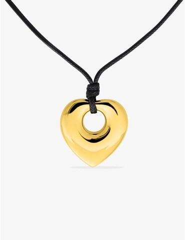 Collier cœur en acier doré...
