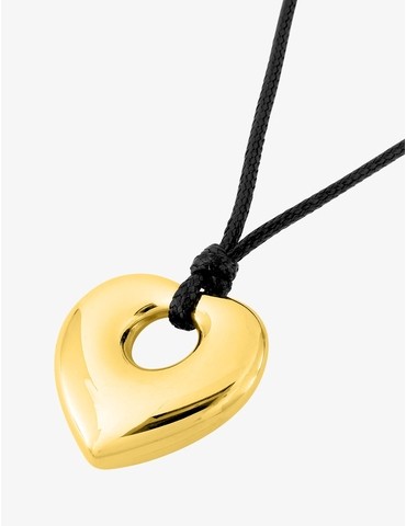 Collier cœur en acier doré...