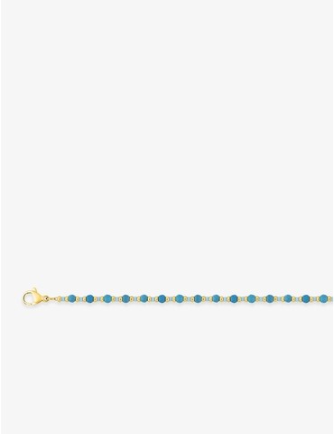 Collier acier doré avec...