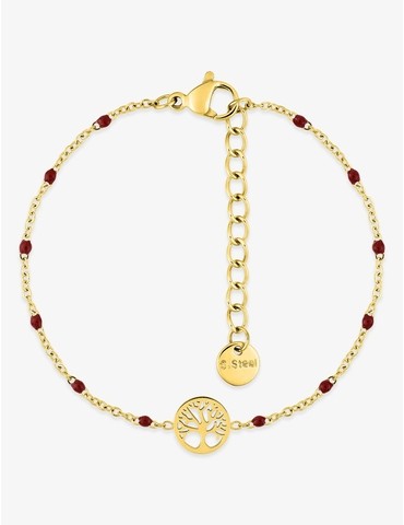 Bracelet acier doré avec...