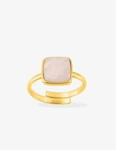 Bague ajustable acier doré...
