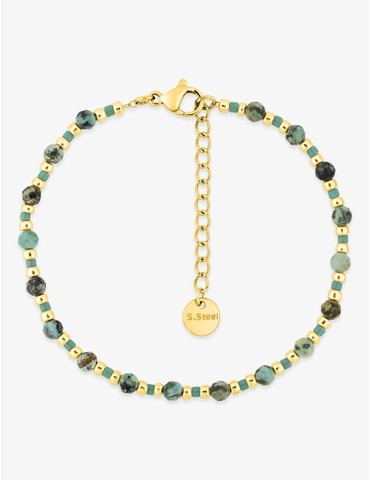 Bracelet acier doré avec...