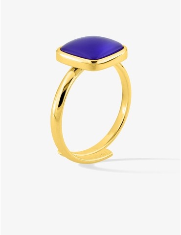 Bague ajustable acier doré...