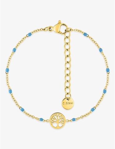 Bracelet acier doré avec...