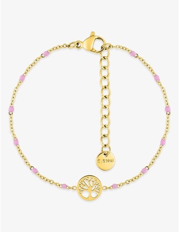 Bracelet acier doré avec...