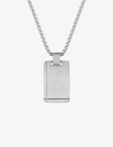 Collier acier avec plaque...
