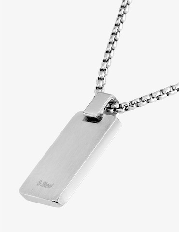 Collier acier avec plaque...