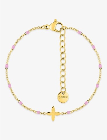 Bracelet acier doré avec...
