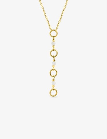Collier acier doré avec...