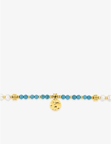 Bracelet acier doré avec...