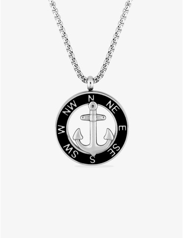 Collier motif marin acier...