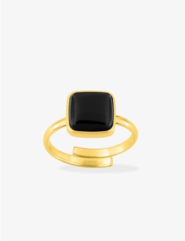 Bague ajustable acier doré...