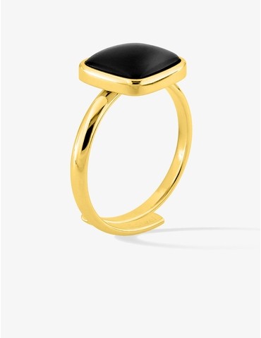 Bague ajustable acier doré...
