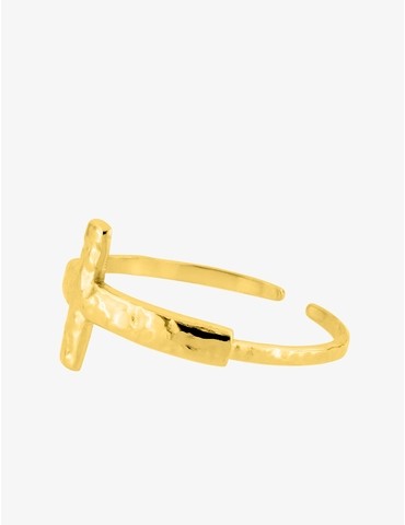 Bague ajustable acier doré...