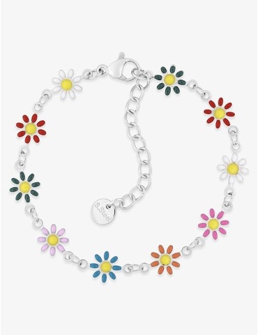 Bracelet acier fleurs...
