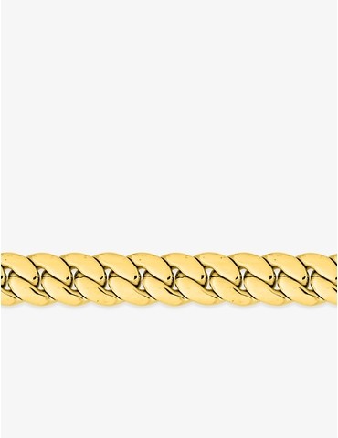 Collier acier doré maille...