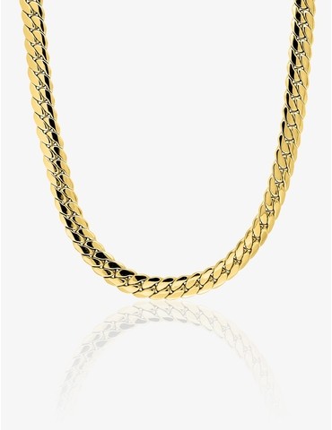Collier acier doré maille...