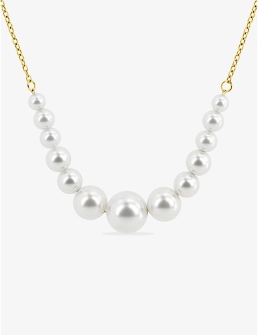 Collier acier doré orné de...