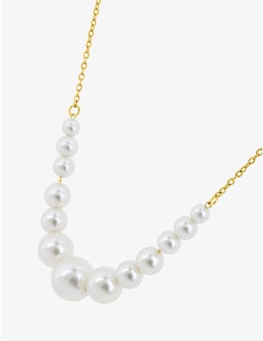 Collier acier doré orné de...